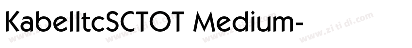 KabelItcSCTOT Medium字体转换
